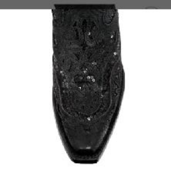 J.B.Dillon womens glitter/leather western boots - Picture 3 of 4